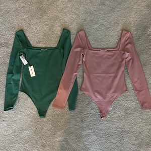 Aritzia Babaton Contour Long Sleeve Bodysuit Set